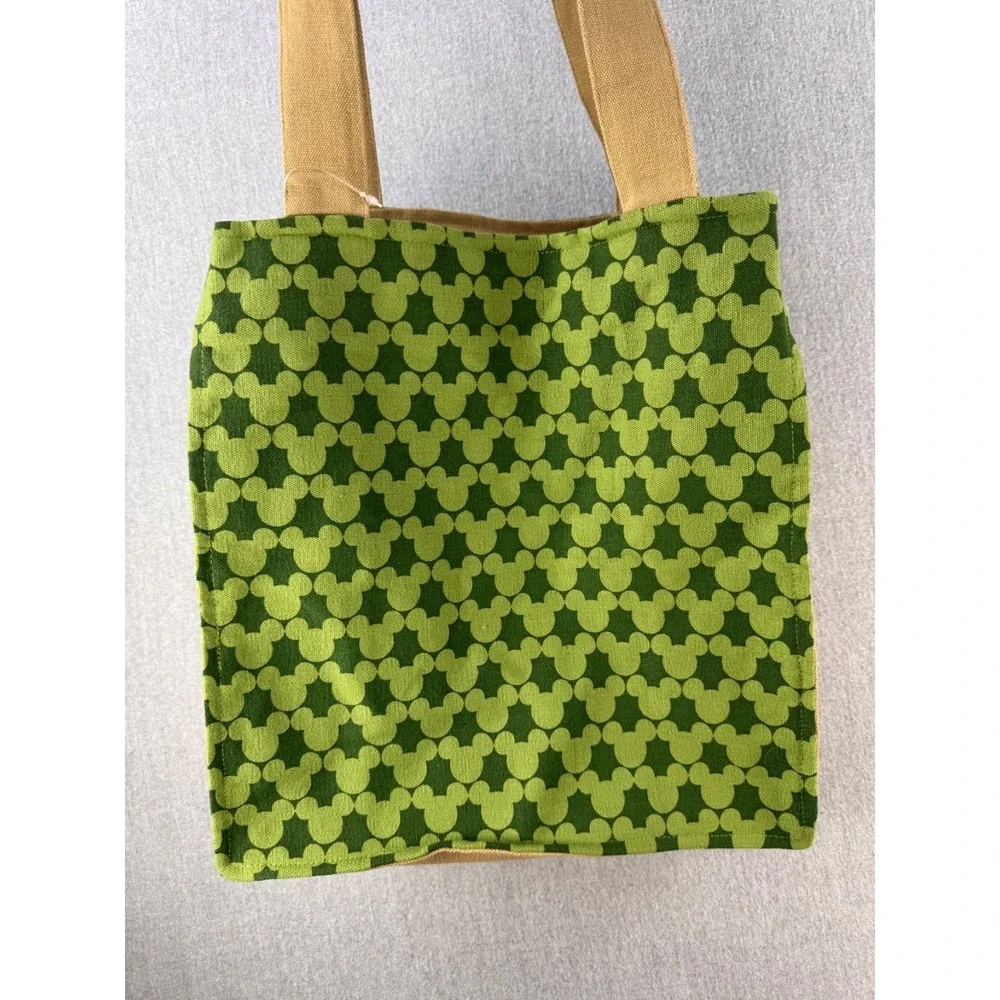 NWT Vintage 2009 Disney World of Good Mickey Mouse Green Canvas‎ Tote Bag Rare